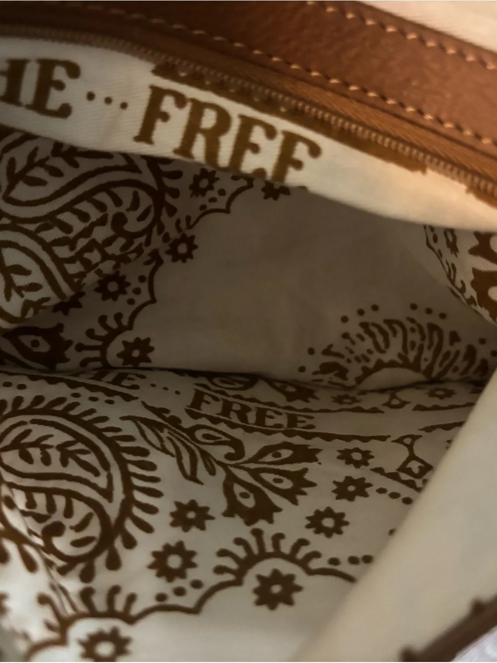 FREE PEOPLE We The Free Saddle Brown Leather Shoulder Bag